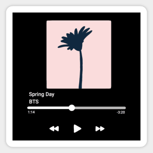 BTS Spring Day Music Player Sticker